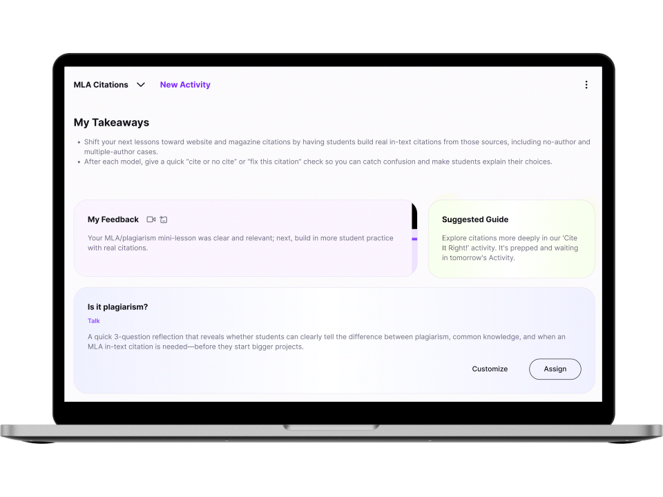 Laptop with insights