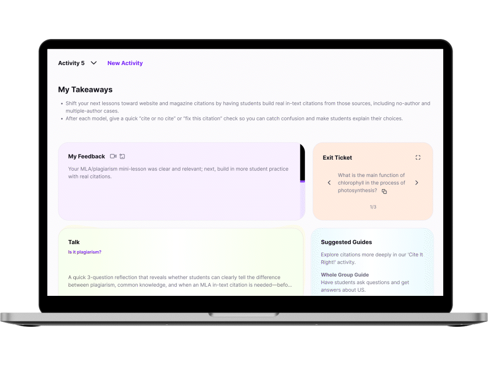 laptop with feedback