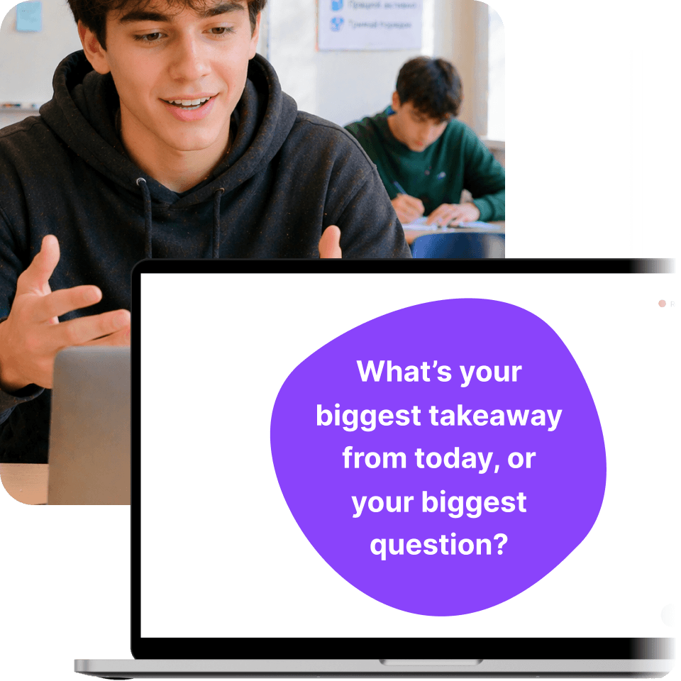 MirrorTalk UI on laptop